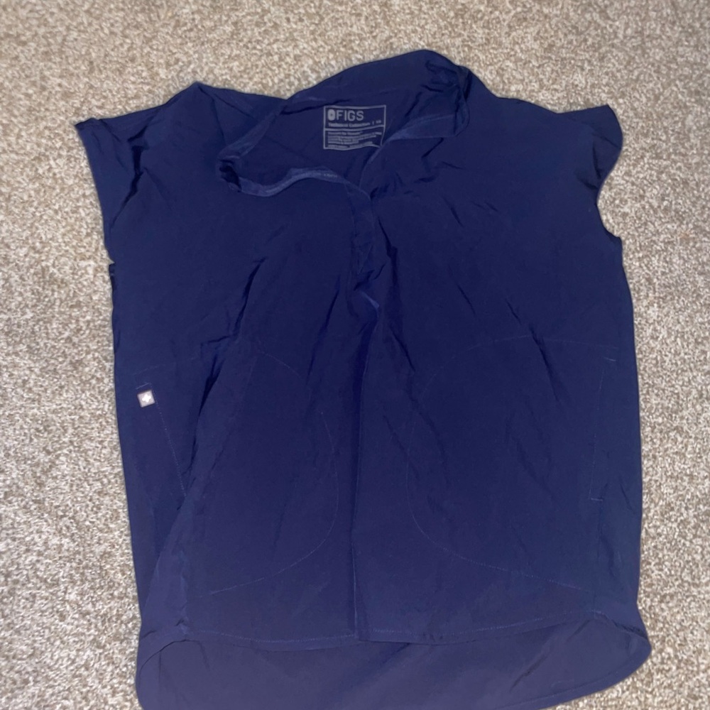 Figs FreeX Rafaela Navy Blue Scrub Top